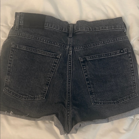 Black Denim Women's Shorts - Picture 4 of 7
